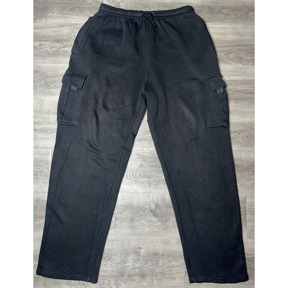 Vintage Dream USA Cargo Sweatpants XL Black Made in Russia 5 Pockets Acrylic